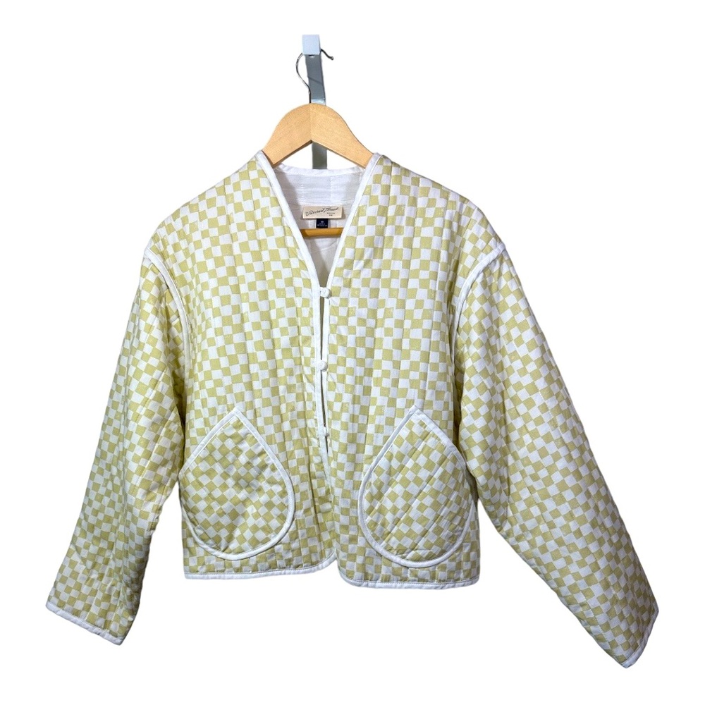 UNIVERSAL THREAD - TARGET Women’s Quilted Checked Button Up Jacket Size Medium